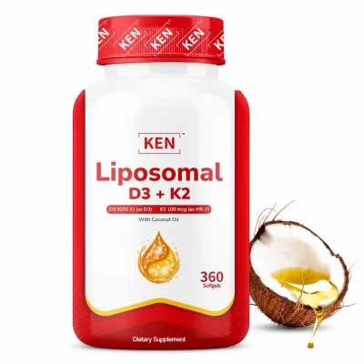 KEN Liposomal Vitamin D3 5000 IU + K2 (MK7) 100 mcg