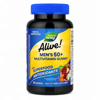 Nature's Way Alive! Men's 50+ Gummy Vitamins 60 Gummies