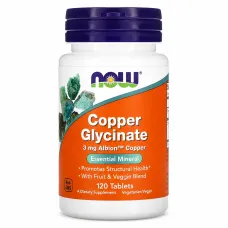 Now  COPPER GLYCINATE 3mg  120 TABS