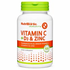 Nutribiotic Vitamin C + D3 & Zinc 100 Capsules