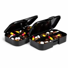 SmartShake Pill Box Organaizer 2 Pack Black